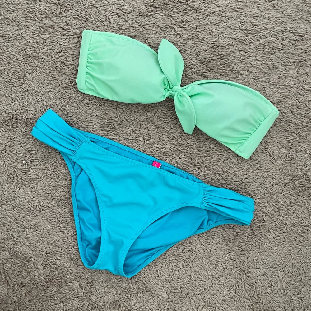 Victoria’s Secret Neon Color Block Bikini - Size Medium